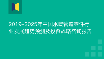 2019-2025年中國水暖管道零件行業發展趨勢預測及投資戰略咨詢報告
